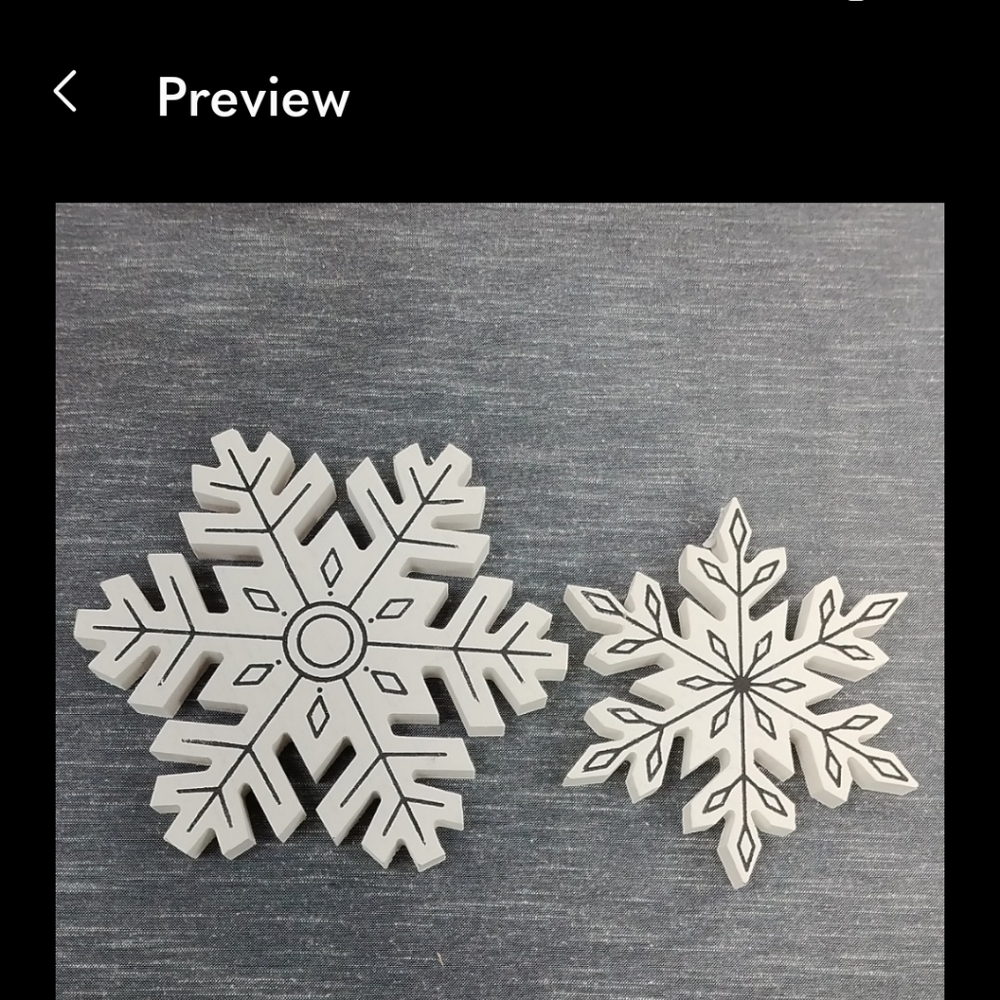 Chalk Couture Christmas snowflakes, set of 2